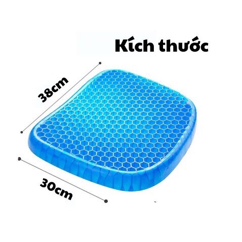 Đệm Ngồi Bệt Silicon Tổ Ong Nệm Lót Ghế Dạng Gel 3D Thoáng Khí Tuần Hoàn Ngồi Lâu Không Mỏi