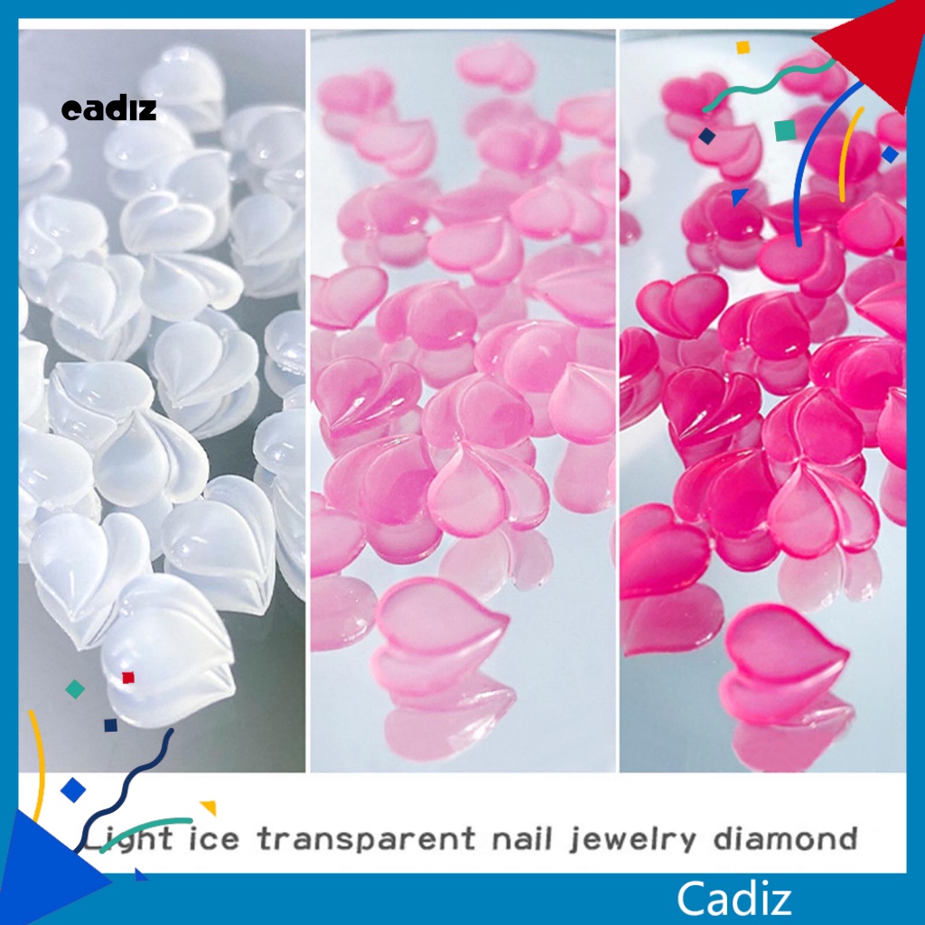 Bộ Phụ Kiện Trang Trí Móng Tay Hình Trái Tim Đính Đá Xinh Xắn