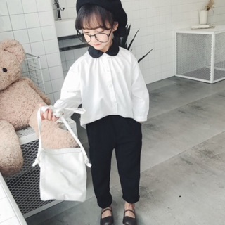 Áo sơ mi trắng bé gái