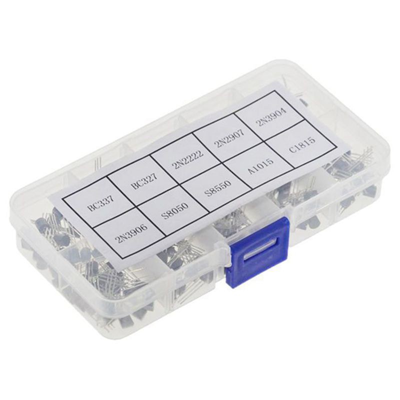 Set 100 linh kiện điện tử BC337 bc327 2n2222 2n2907 2n3904 2n3906 s8050 s8550 a1015 c1815 10es2