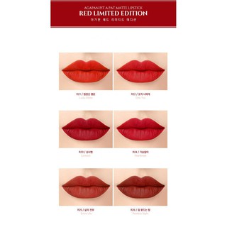 Son Thỏi Lì Agapan Pit A Pat Matte Lipstick Red Limited Edition