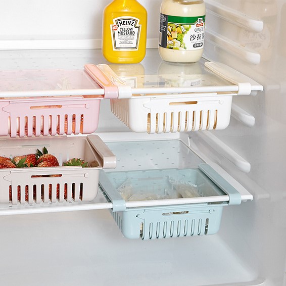 Khay Tủ Lạnh - Rổ Nhựa Đựng Đồ Tủ Lạnh Có Thể Thay Đổi Được Kích Thước