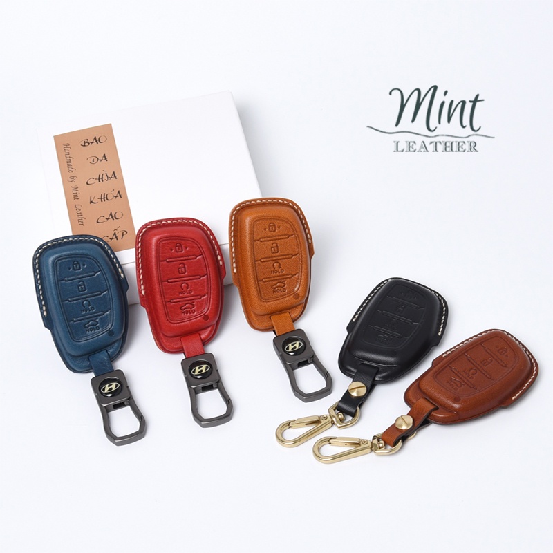 Ốp Chìa Khóa Hyundai Creta 💎Da Thật 100%💎 Bọc Chìa Khóa Hyundai Stargazer Bao Da Chìa Khóa Creta 2022