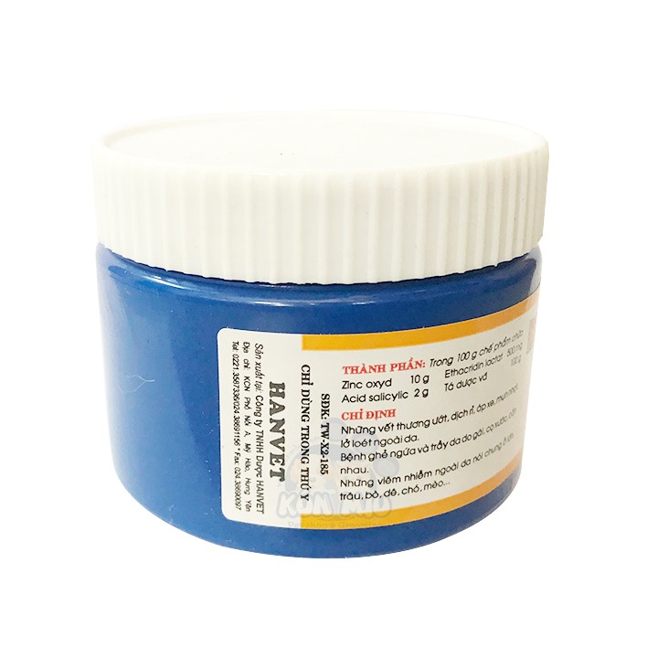 Mỡ bôi vết thương ngoài da, ghẻ ngứa, nhiễm khuẩn cho chó mèo Mỡ Kẽm Oxyd 100g