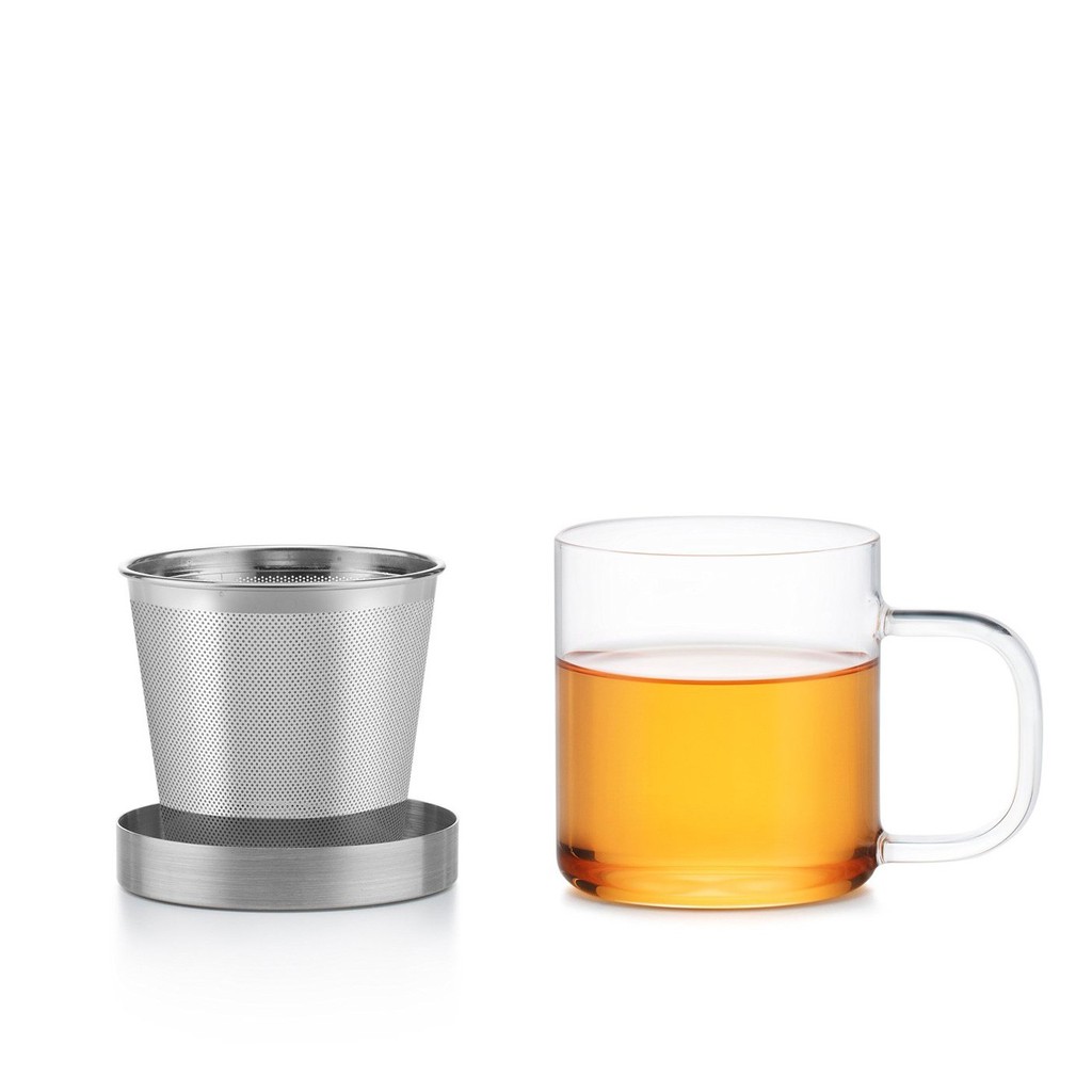 Ly Lọc trà thủy tinh lõi Inox S'049A 350ml