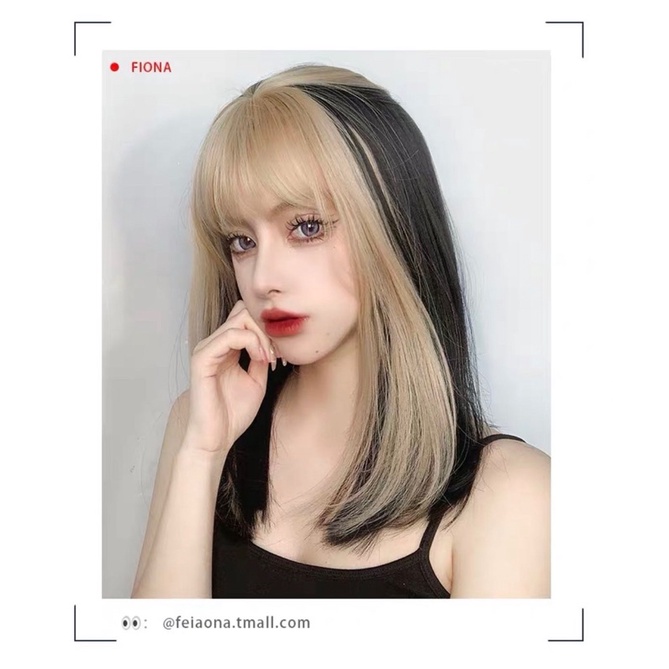 tóc giả 2 màu omber cao cấp ❤️ freeship 50k ❤️ tặng lưới chùm tóc