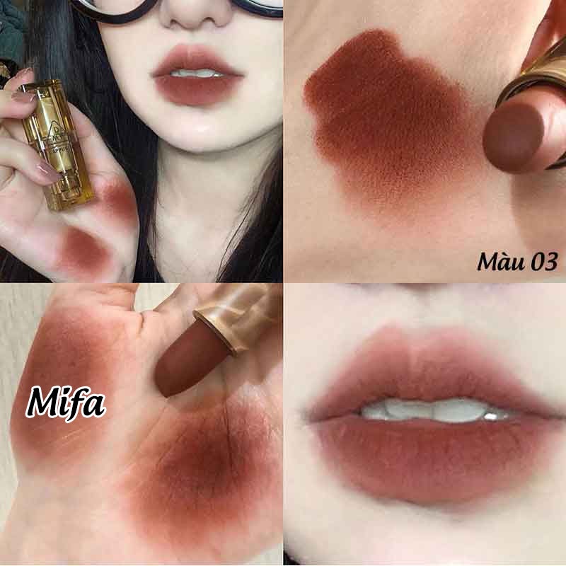 Son Thỏi Cappuvini Dạng Vỏ Nâu Trong Suốt Chất Mềm Mịn Hàng Nội Địa Trung