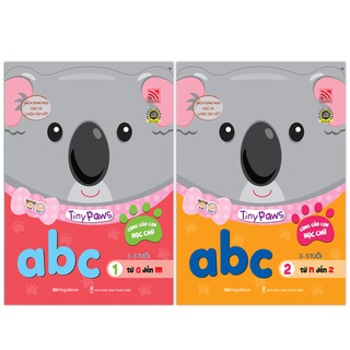 Sách Combo 2 cuốn Tiny paws - cùng gấu con học chữ cái tiếng Anh ABC