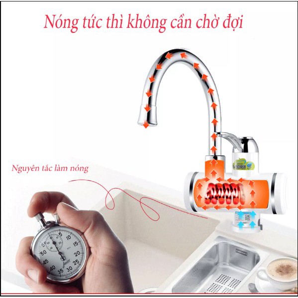 Máy Nước Nóng Lạnh, Máy Nóng Lạnh Lắp Đặt Tại Vòi Nhỏ Gọn, TIỆN LỢI, LÀM Nóng Trực Tiêos - Chống Giật An Toàn Tuyệt Đối