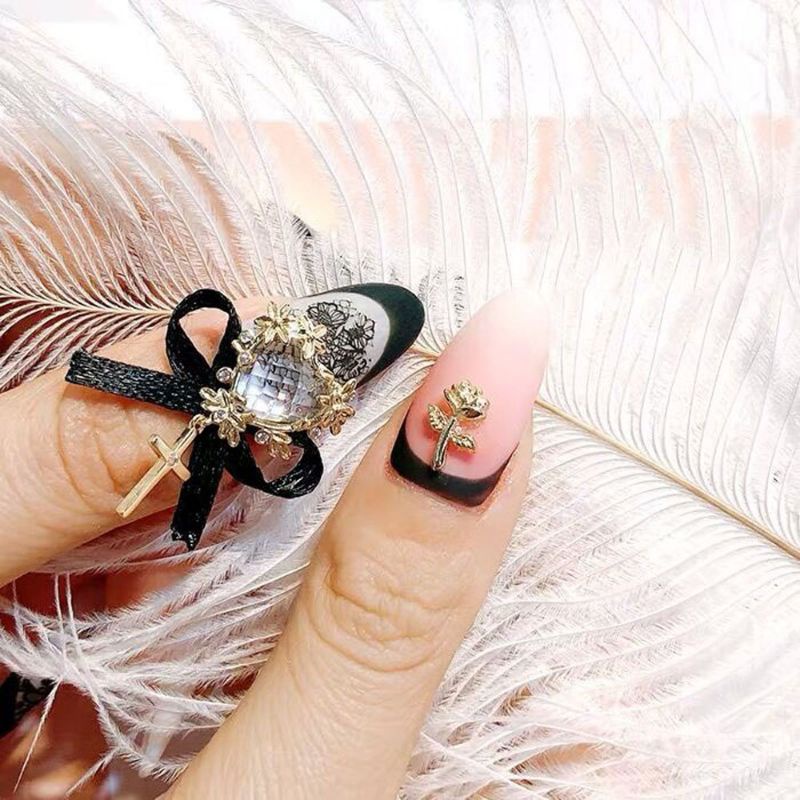 Charm nơ nail kiểu mới loại có đá sịn đính móng tay nghệ thuật MỚI