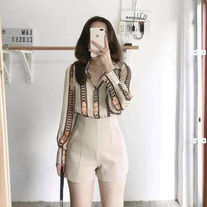 [CHẤT ĐẸP] QUẦN SOOC CẠP CAO KHÓA SAU MẶC CỰC TÔN DÁNG FREESHIPQuần Sooc Năng Động