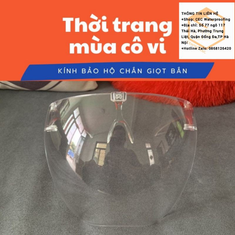 Kính Chống Giọt Bắn FACE SHIELD , Kính Mica Trong Suốt Chắn Giọt Bắn Cao Cấp KT01 [CEC Store]