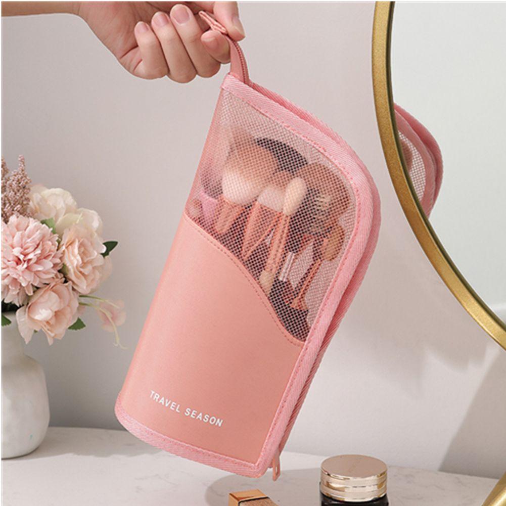 Túi Đựng Cọ Trang Điểm Chống Thấm Nước Có Khóa Kéo Đa Năng Tiện Dụng Giá Đỡ