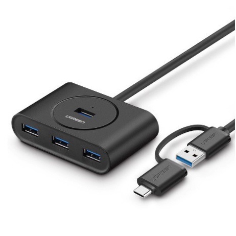 Bộ chia USB 3.0 4 cổng + USB Type C Ugreen 40850 chính hãng