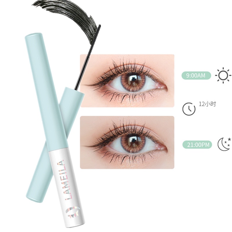 Mascara Lameila Skinny Microcara chuốt mi siêu mảnh thiết kế vỏ màu xanh da trời