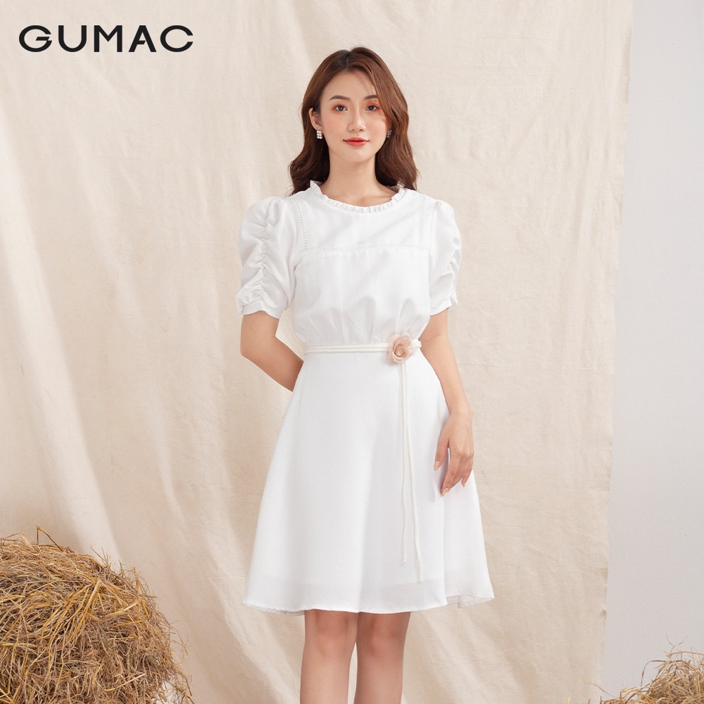 Đầm cổ bèo tay nhún DA1047 GUMAC | BigBuy360 - bigbuy360.vn