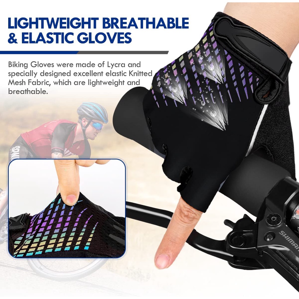 NEENCA Găng Tay Nửa Ngón Chạy Xe Đạp Địa Hình Cho Nam Nữ NEENCA