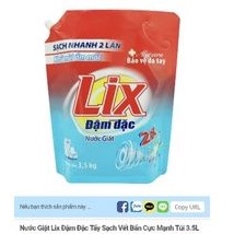 Nước giặt LIX đậm đặc 3,5kg