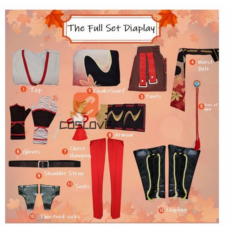 Bộ Tóc Giả Cosplay Nhân Vật Kaedehara Kazuha Samurai