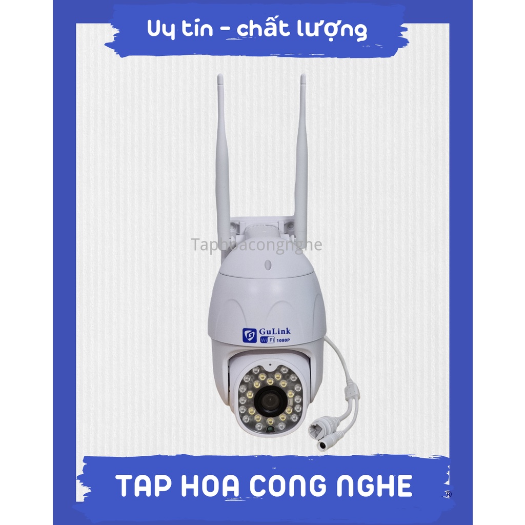 Camera GULINK WIFI ngoài trời 2 râu có LAN xoay 360 độ 26LED