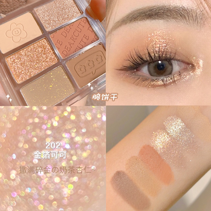 Bảng Phấn Mắt 6 Màu Sắc Tố Ngọc Trai Tiện Dụng Chất Lượng Cao