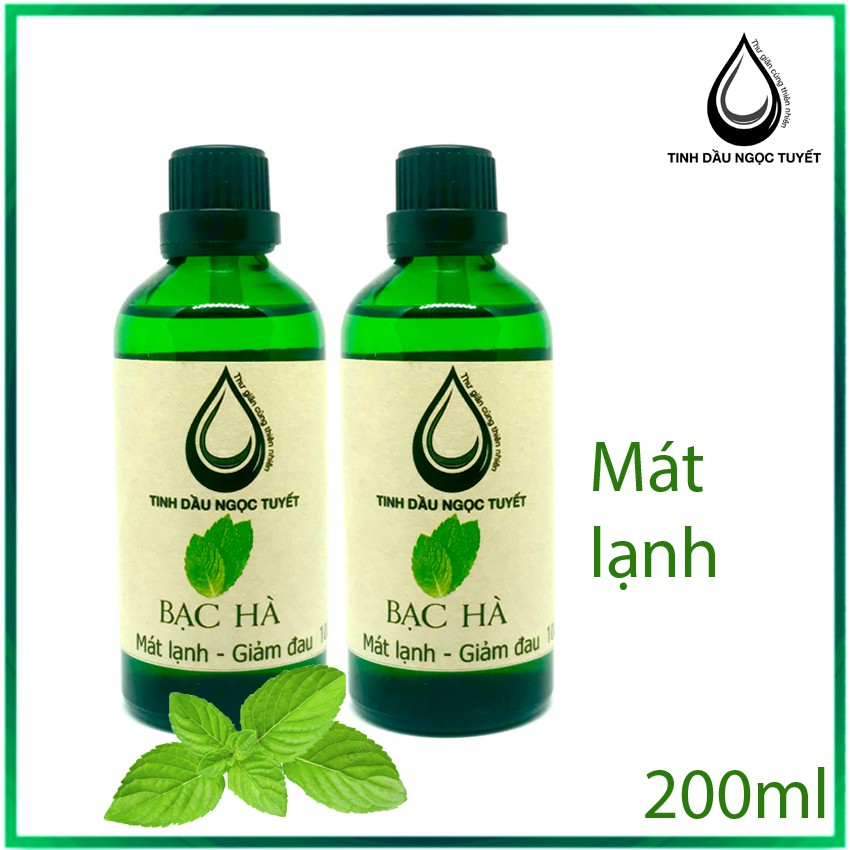 Tinh dầu bạc hà nguyên chất Ngọc Tuyết 200ml - mát lạnh, thư giãn