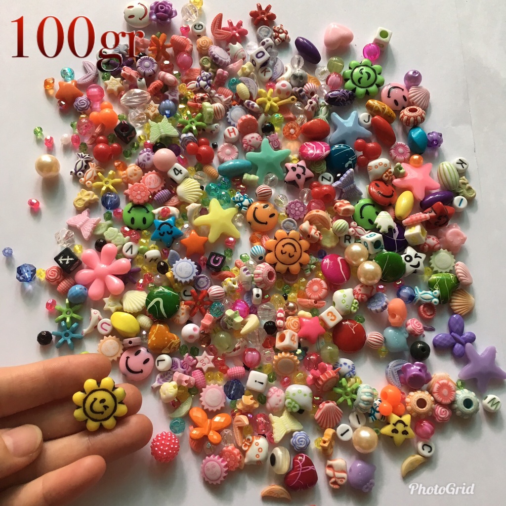 Gói 100gr hỗn hơp hạt nhựa 300-400 hạt