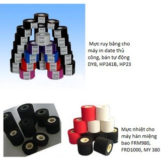 mực nhiệt cho máy hàn liên tục FRD1000, FRM980, mực in date cho máy hàn miệng bao