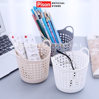 Giỏ nhựa loại dẻo Pison, sắp xếp đồ trang điểm, đồ dùng văn phòng gọn gàng - PK026 - 01 cái