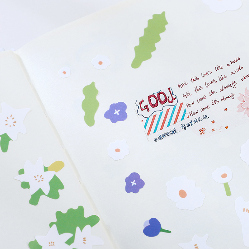 Tờ nhãn dán trang trí sổ lưu niệm