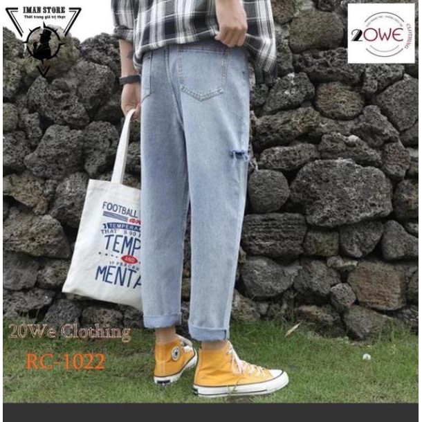 Quần Jeans Baggy Dáng Rách Cạnh 2022