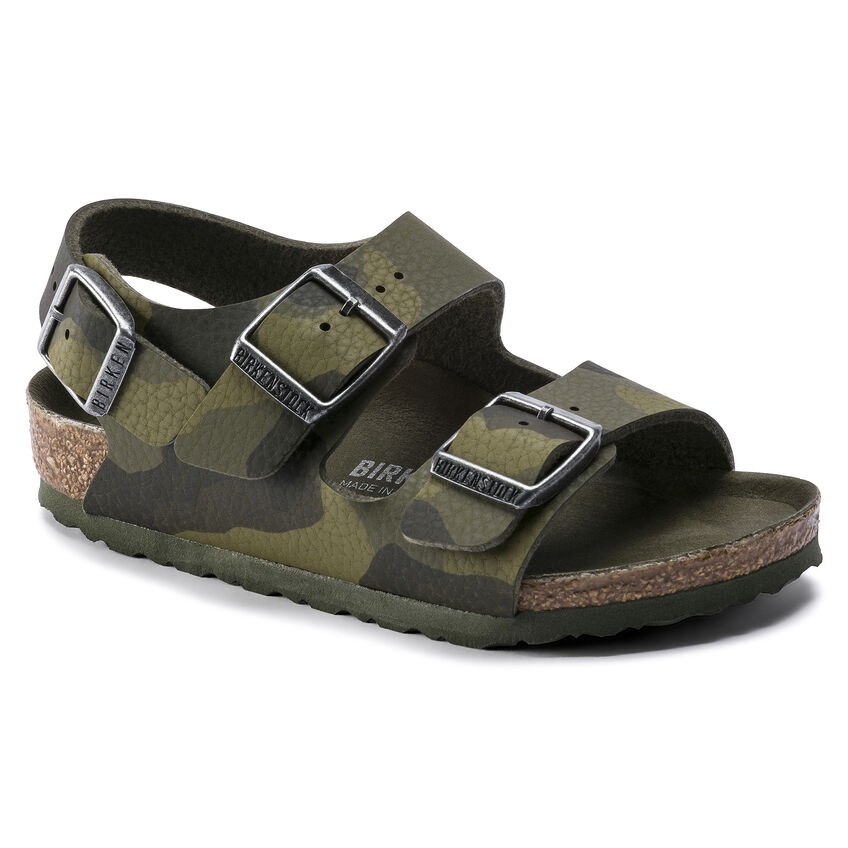 Sandal Classic Birkenstock Milano Kid Boy Bck1014589 màu Camo