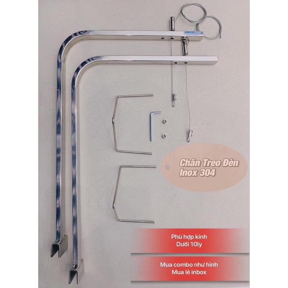 Chân Treo Đèn Inox 304 Siêu Bóng Kính