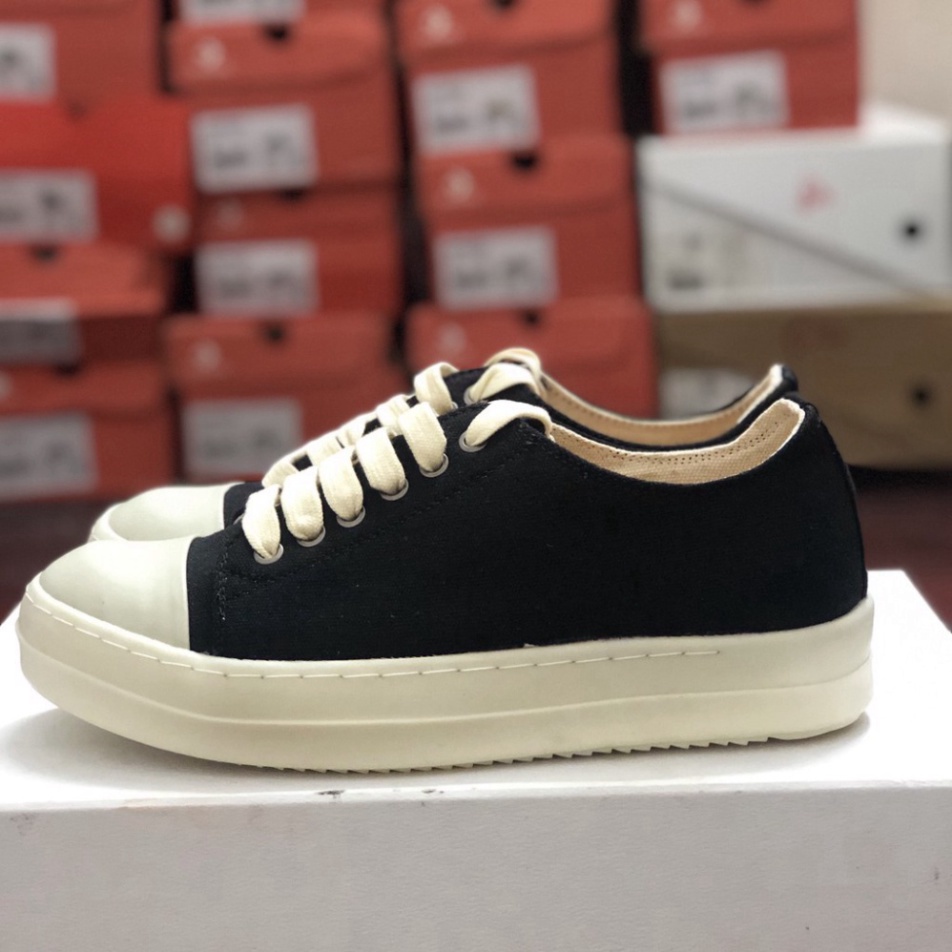 Giày thể thao nam nữ Rick Owen cổ thấp cao cấp full box để thơm hương vani, giày sneaker màu đen trắng tăng chiều cao M7 | BigBuy360 - bigbuy360.vn