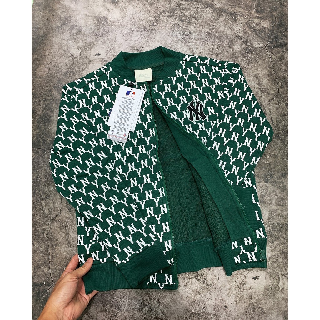 (HÀNG XUẤT XỊN) Áo khoác NY009 M/L/B MONOGRAM BASEBALL JACKET NEW YORK-YAN.KEES Made in Cambodia full tag code