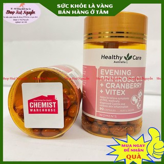Viên uống đường tiết niệu của heathy care của Úc từ tinh dầu hoa anh thảo và trinh nữ hoàng cung lọ 90 viên