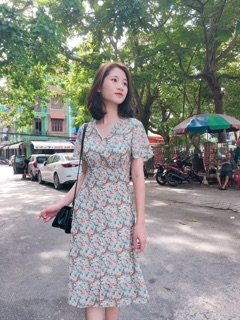 Váy hoa xanh cúc ngọc