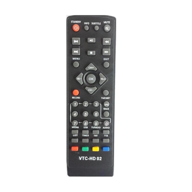 Remote Điều Khiển Đầu Thu Truyền Hình Mặt Đất VTC HD02