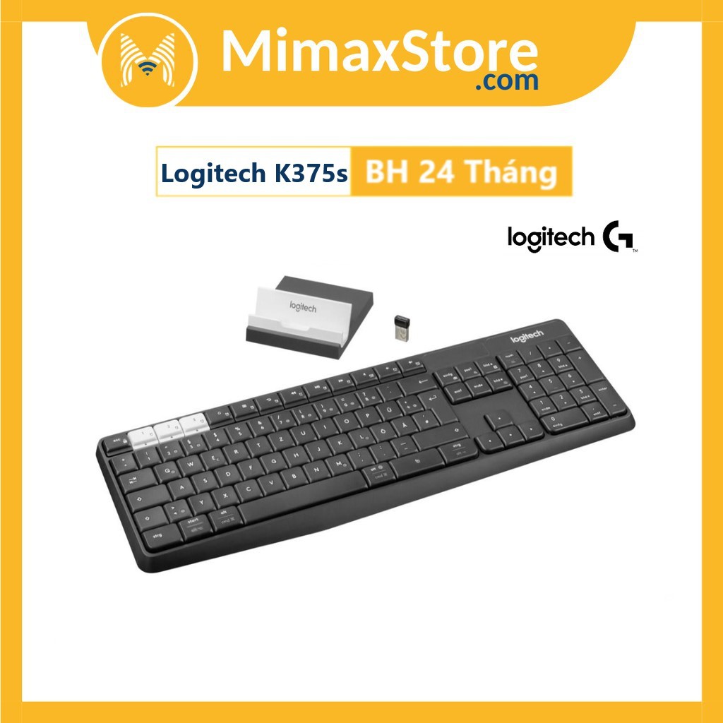 Bàn Phím Bluetooth &amp; Wireless Không Dây Logitech K375s - Hàng Chính Hãng