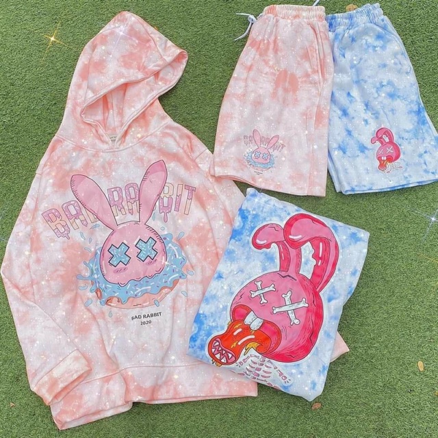 Set bộ hoodie 3d bad rabbit