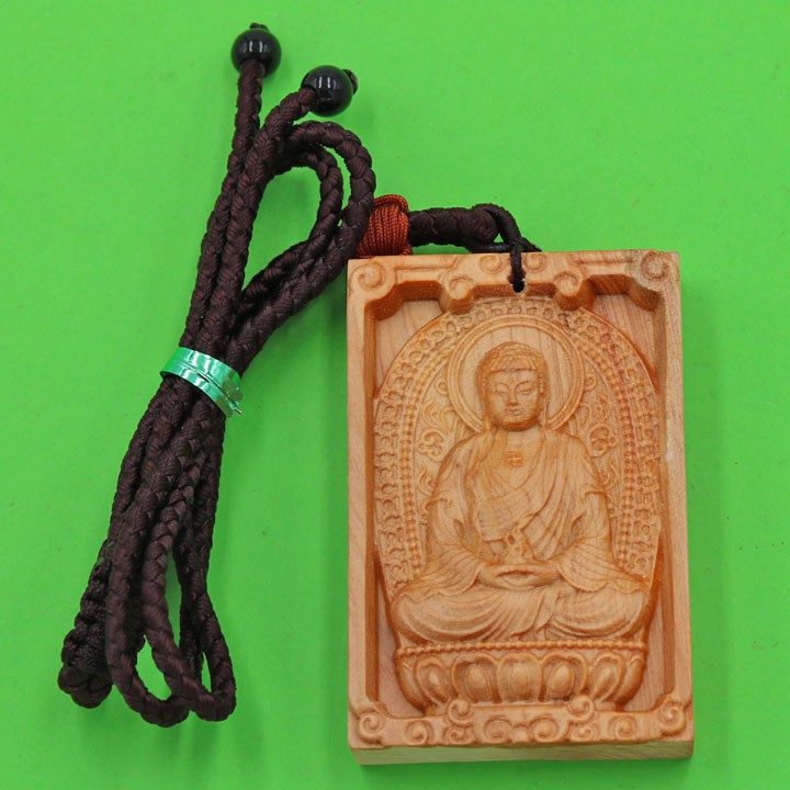 Mặt dây chuyền gỗ hoàng đàn Phật như lai đại nhật MG4A