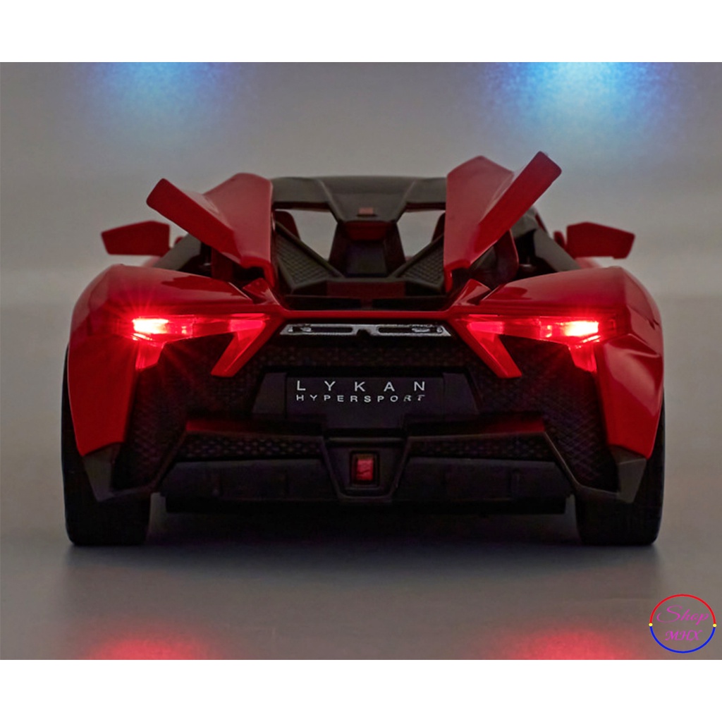 Mô hình xe bằng sắt Lykan Hypersport TẶNG KÈM BIỂN SỐ tỉ lệ 1:24 hãng Hengteng 2 màu