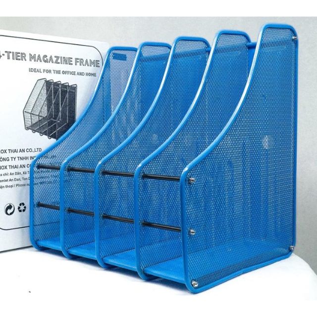 Khay kim loại đựng hồ sơ 4 ngăn