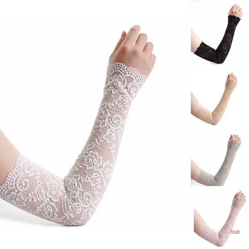 Vỏ Bọc Bảo Vệ Cánh Tay Chống Nắng UV Phối Ren Thoáng Khí Tiện Dụng Khi Chơi Thể Thao