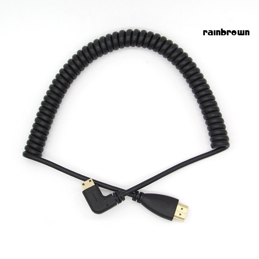 Dây cáp chuyển đổi HDMI mini sang HDMI đầu cắm xoay góc 90 độ sử dụng với HDTV SLR PC