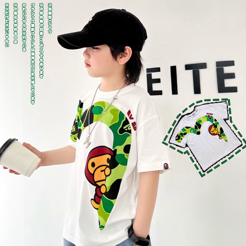 Áo Thun 100% Cotton Mỏng Tay Cộc In Họa Tiết Hoạt Hình Phong Cách Hàn Quốc Thời Trang Mùa Hè Cho Bé Trai 2022