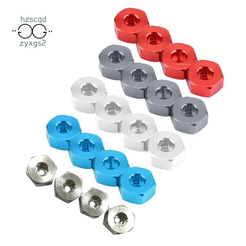 Đầu Nối Dài Trục Bánh Xe Hơi Rc 12mm Bằng Nhôm Cho 1 / 10 Wpl C14 C24 B14 B24 B16 B36 Sier