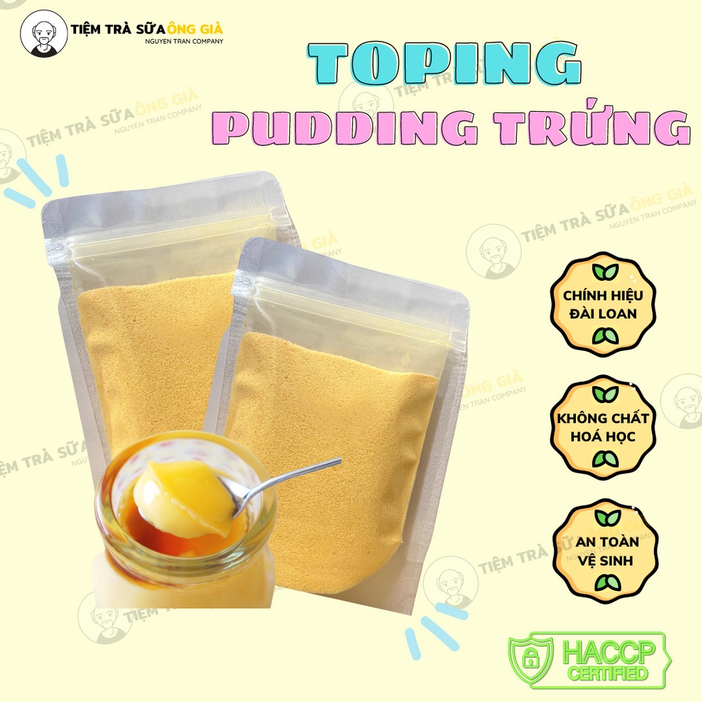 TOPING PUDDING TRỨNG/SOCOLA ĐÀI LOAN NẤU TRÀ SỮA - TIỆM TRÀ SỮA ÔNG GIÀ