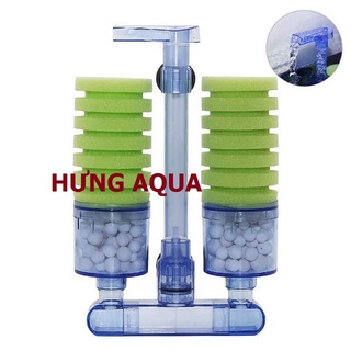 Lọc bio, lọc sủi vi sinh, lọc bio đôi xy-2882 cho bể cá, hồ thủy sinh kèm vật liệu lọc