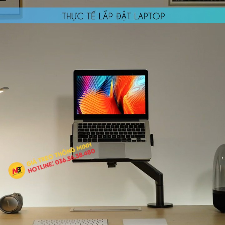 Tay Giá Treo Đỡ Laptop - Macbook - Ipad 12 - 17 Inch / Màn Hình Máy Tính 17 - 32 Inch / Hợp Kim Nhôm Cao Cấp OZ 1S